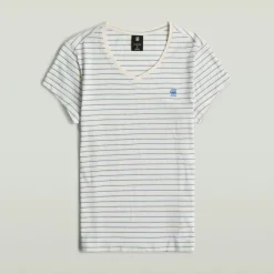 G-star Raw Shirts*Stripe eyben slim v t 2.0 wmn plein air highlight stripe