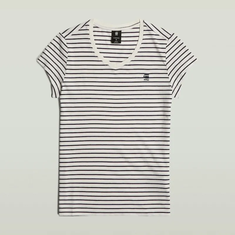 G-star Raw Shirts*Stripe eyben slim v t 2.0 wmn osaka blue highlight stripe