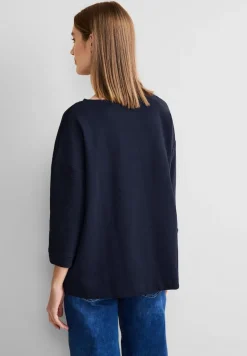 Street One Shirts*Struktur Mix Shirt deep blue