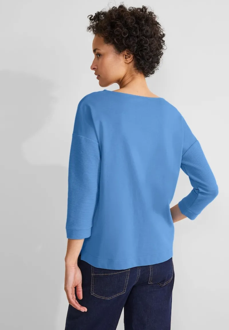 Street One Shirts*Struktur Mix Shirt light spring blue