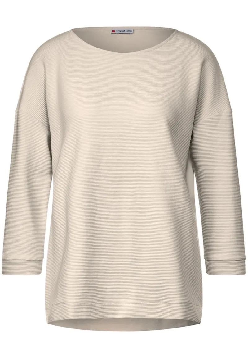 Street One Shirts*Struktur Mix Shirt lucid white