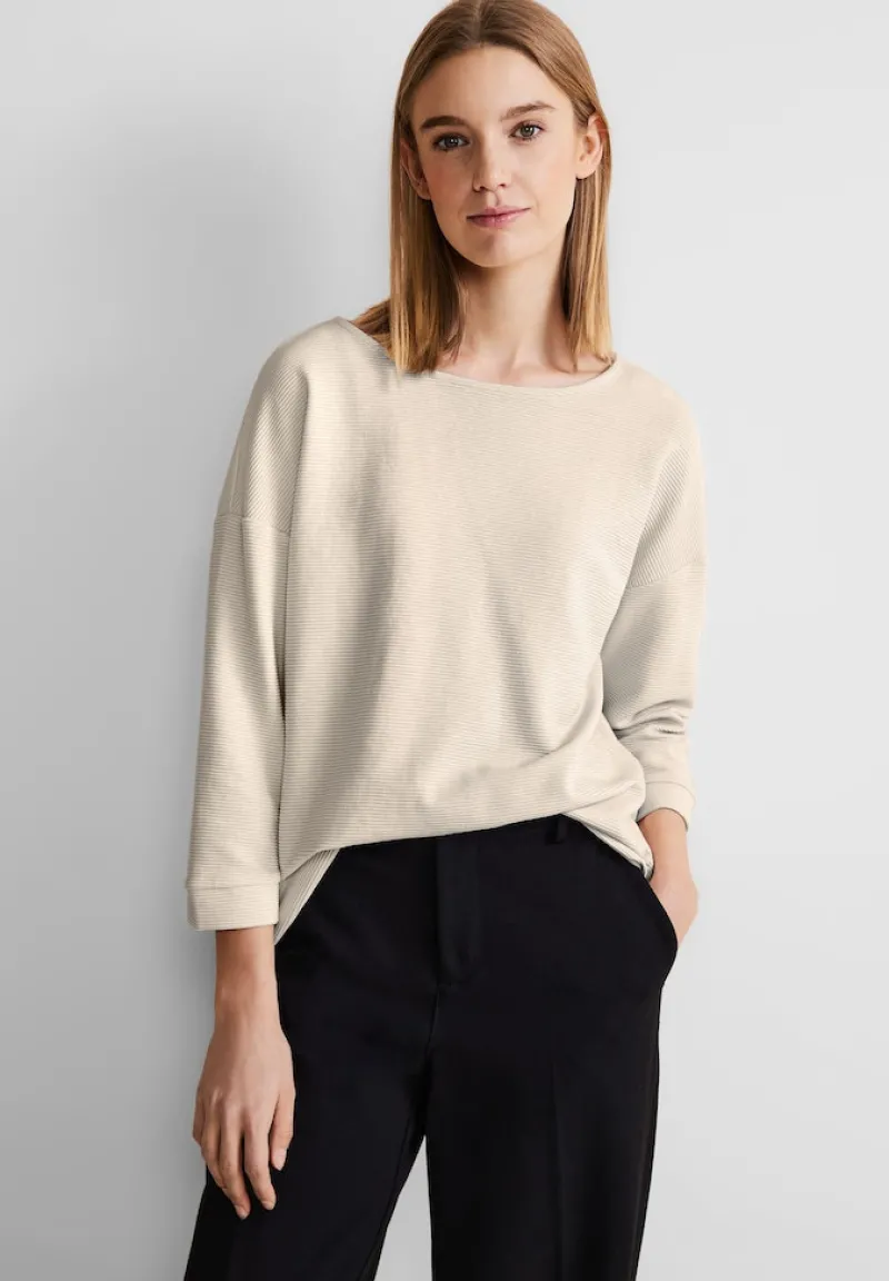 Street One Shirts*Struktur Mix Shirt lucid white