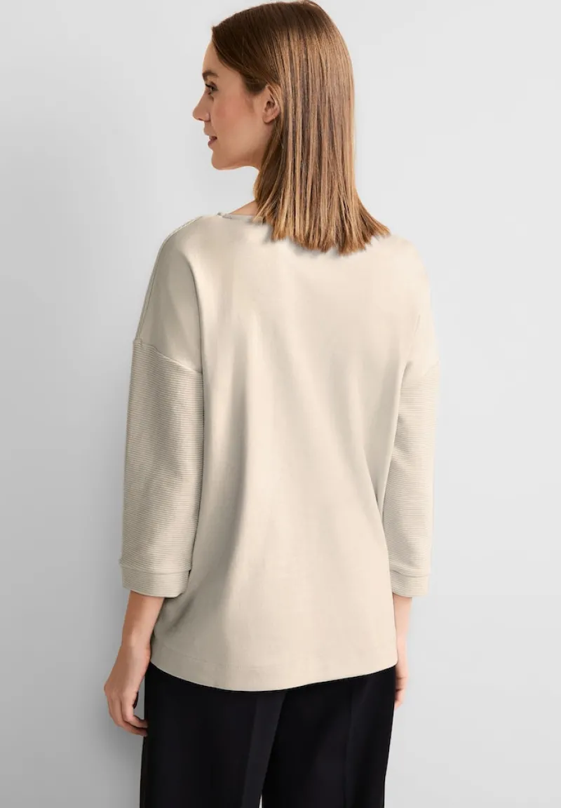 Street One Shirts*Struktur Mix Shirt lucid white