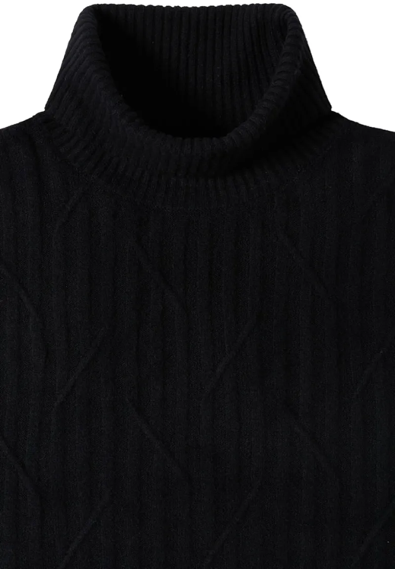 Cecil Pullover & Sweatshirts*Struktur Rollkragenpullover Black