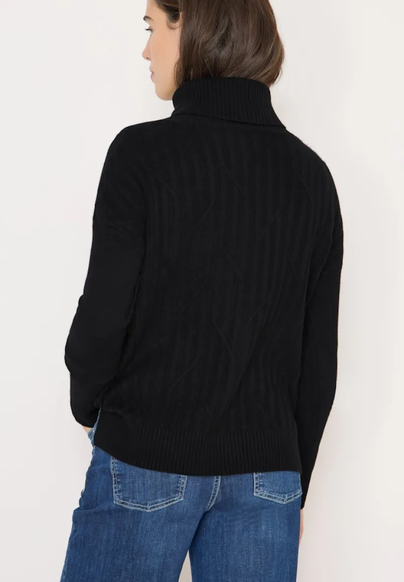 Cecil Pullover & Sweatshirts*Struktur Rollkragenpullover Black