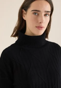 Cecil Pullover & Sweatshirts*Struktur Rollkragenpullover Black