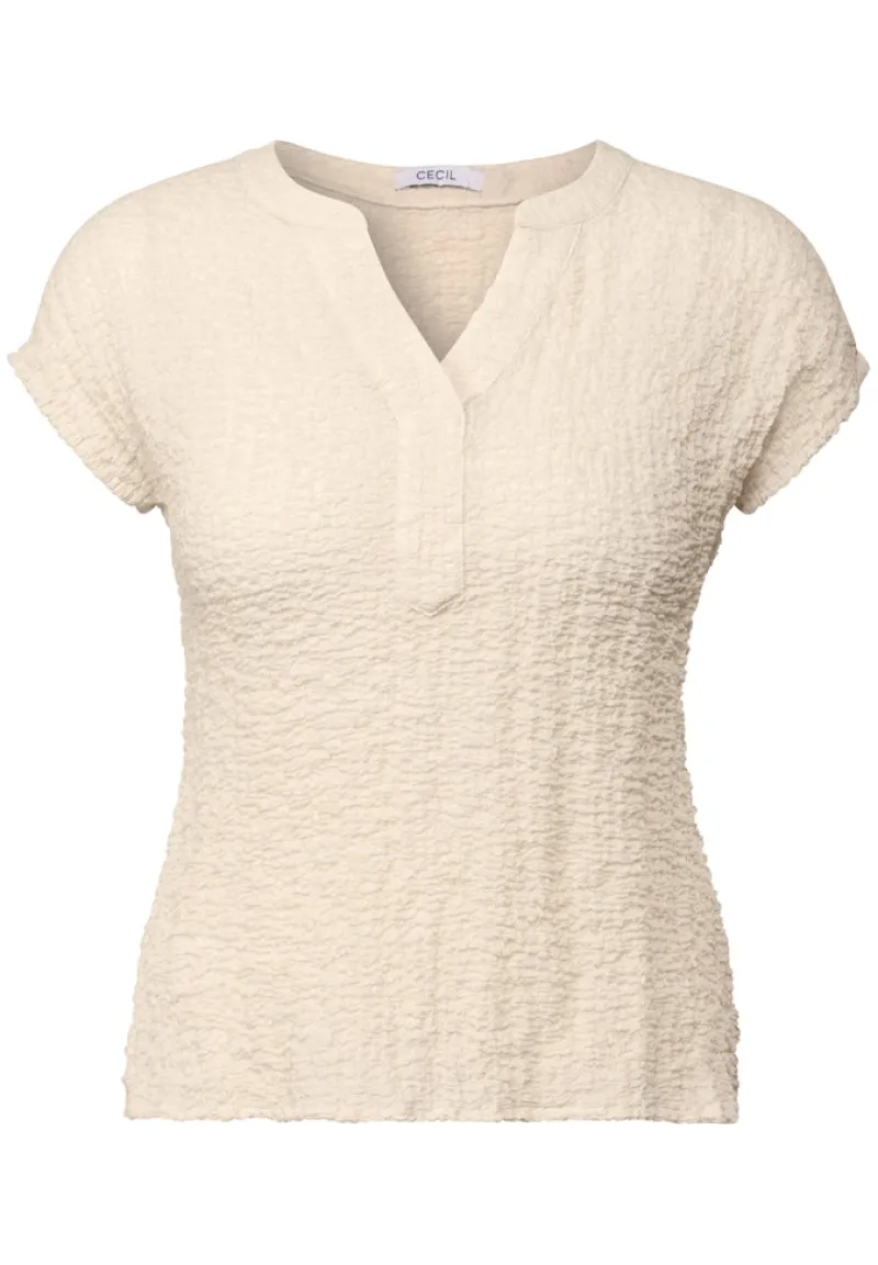 Cecil Blusen*Strukturbluse light beige