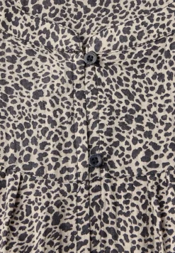 Street One Blusen*Strukturbluse mit Leo-Muster cotton cream