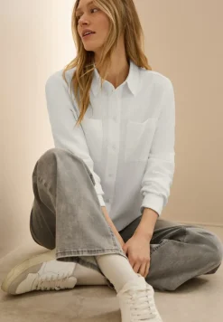 Cecil Blusen*Strukturbluse vanilla white