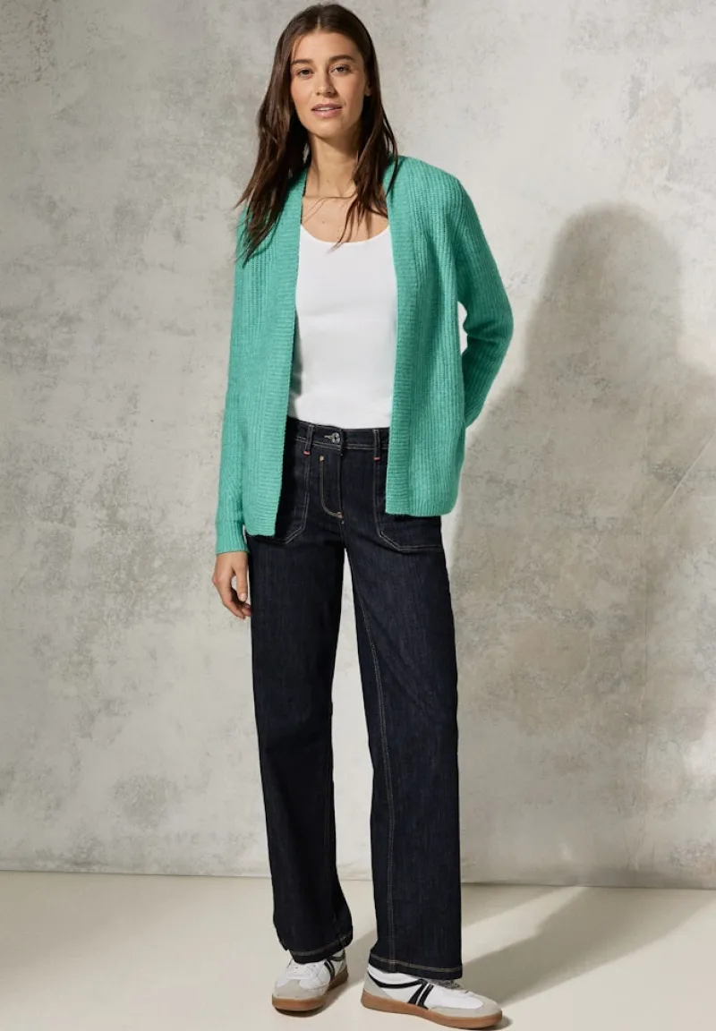 Cecil Pullover & Sweatshirts*Struktur-Cardigan aventurine green melange