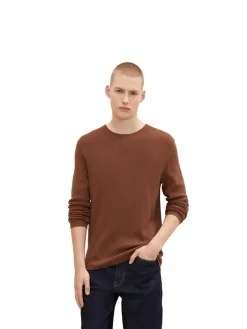 Tom Tailor Denim Pullover & Sweatshirts*Strukturierter Pullover light wood brown