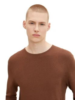 Tom Tailor Denim Pullover & Sweatshirts*Strukturierter Pullover light wood brown