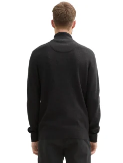 Tom Tailor Pullover & Sweatshirts|Big Boys*Strukturierter Strick Troyer black grey melange