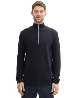 Tom Tailor Big Boys|Pullover & Sweatshirts*Strukturierter Strick Troyer knitted navy melange