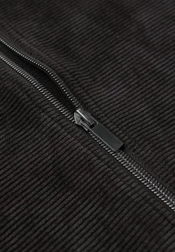 Street One Pullover & Sweatshirts*Strukturjacke mit Zipper darkest brown