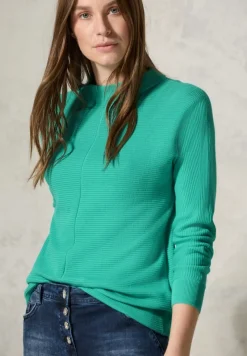 Cecil Pullover & Sweatshirts*Strukturmix Dolman Pullover aventurine green