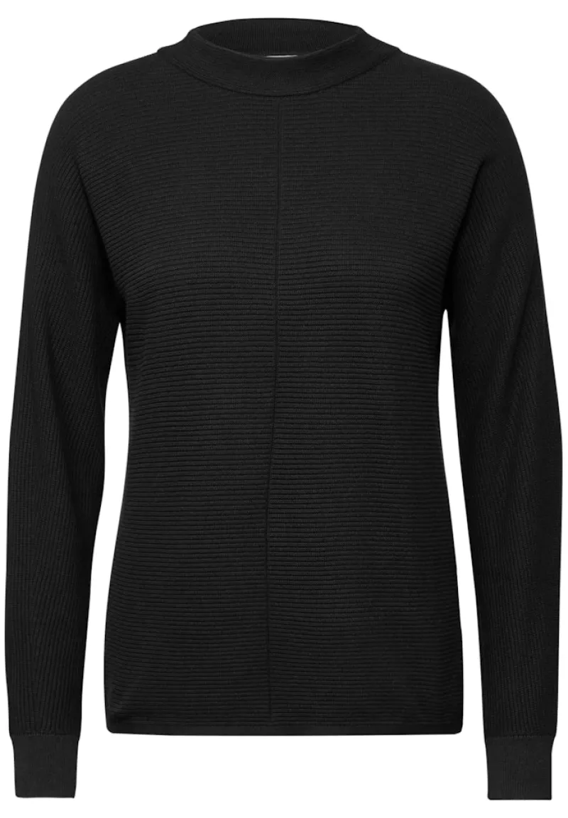 Cecil Pullover & Sweatshirts*Strukturmix Dolman Pullover Black