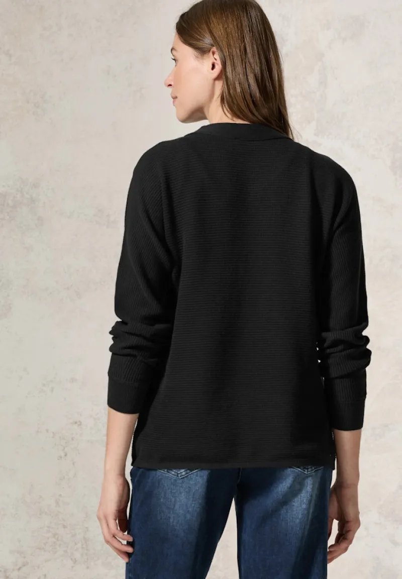 Cecil Pullover & Sweatshirts*Strukturmix Dolman Pullover Black