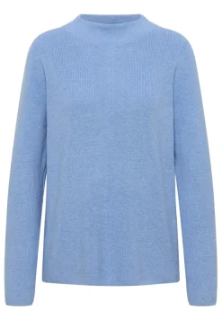 Cecil Pullover & Sweatshirts*Strukturmix Pullover sporty light blue melange