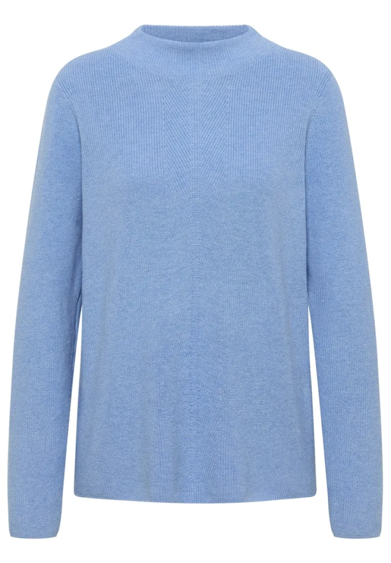 Cecil Pullover & Sweatshirts*Strukturmix Pullover sporty light blue melange