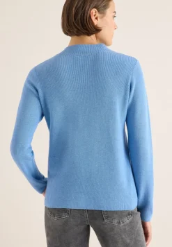Cecil Pullover & Sweatshirts*Strukturmix Pullover sporty light blue melange