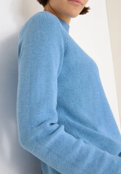 Cecil Pullover & Sweatshirts*Strukturmix Pullover sporty light blue melange