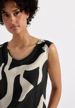 Street One Shirts*Strukturmix Top mit Print whale tail grey