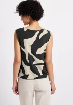 Street One Shirts*Strukturmix Top mit Print whale tail grey