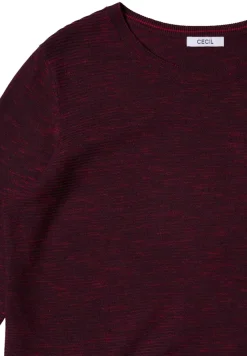 Cecil Pullover & Sweatshirts*Strukturpullover eggplant red heather melange