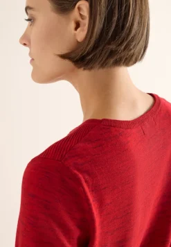 Cecil Pullover & Sweatshirts*Strukturpullover fiery red heather melange