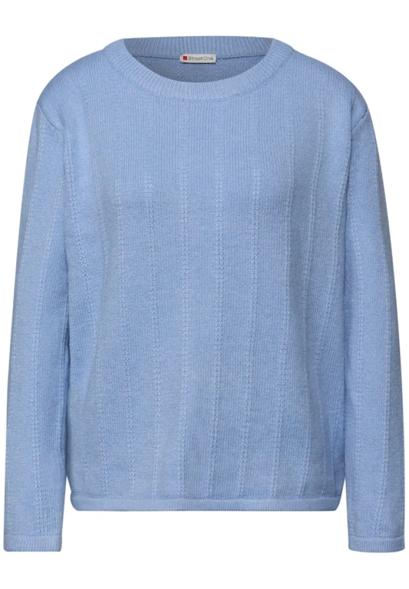 Street One Pullover & Sweatshirts*Strukturpullover frosted blue mel.