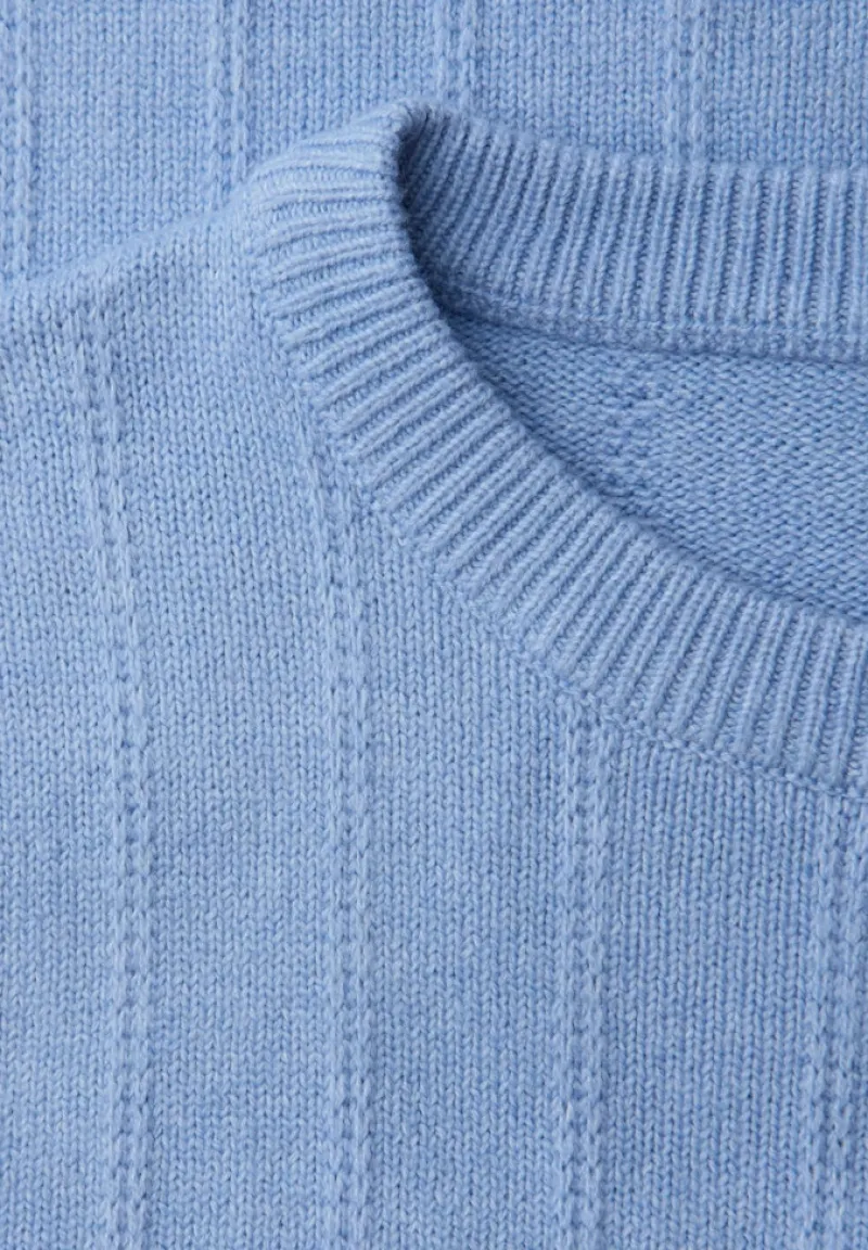 Street One Pullover & Sweatshirts*Strukturpullover frosted blue mel.