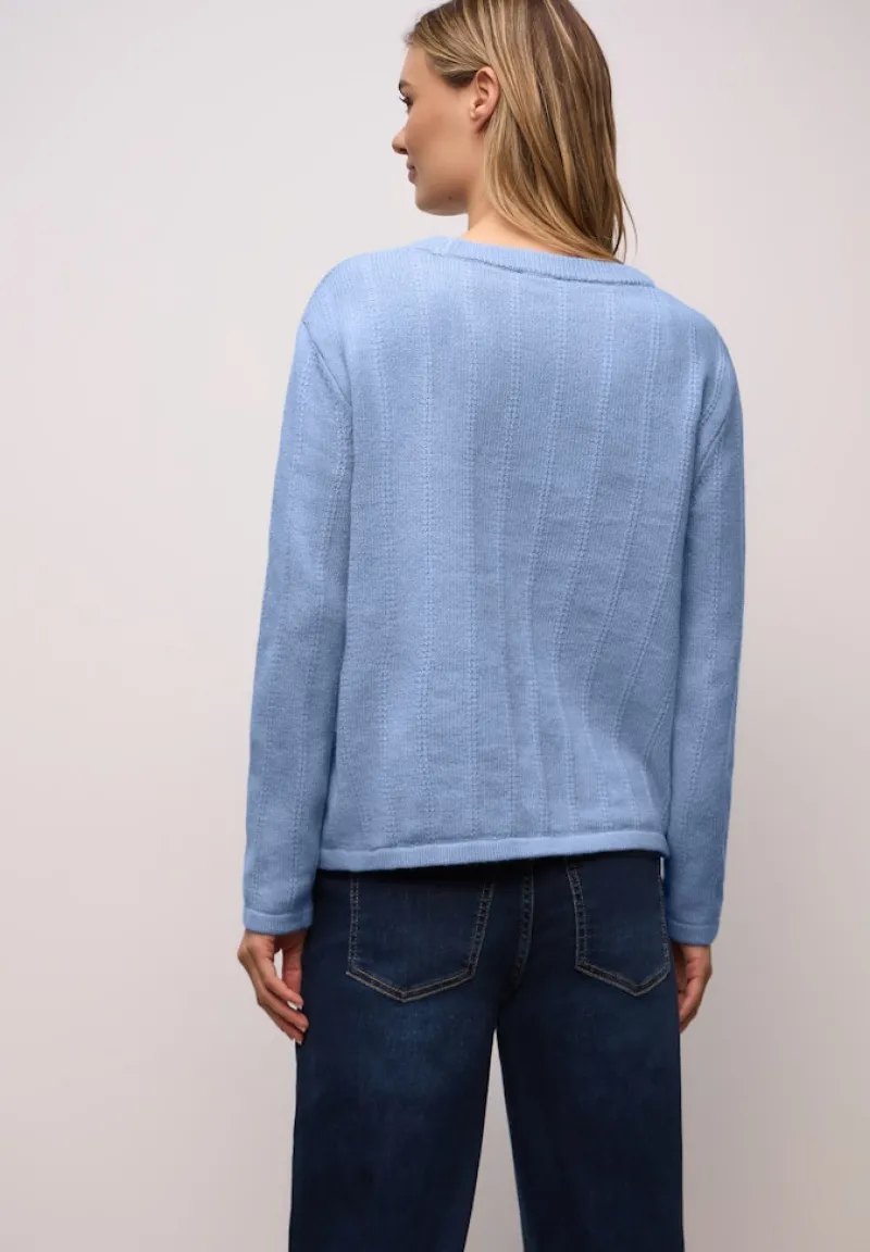 Street One Pullover & Sweatshirts*Strukturpullover frosted blue mel.