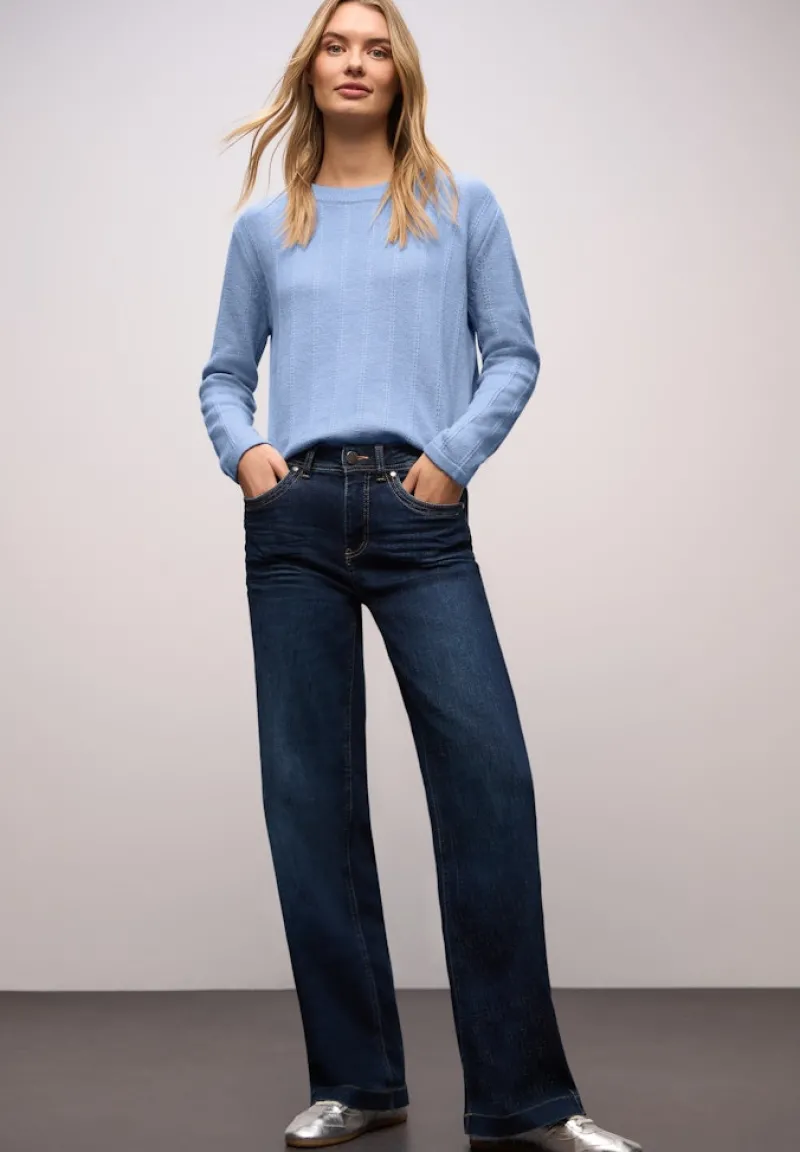 Street One Pullover & Sweatshirts*Strukturpullover frosted blue mel.