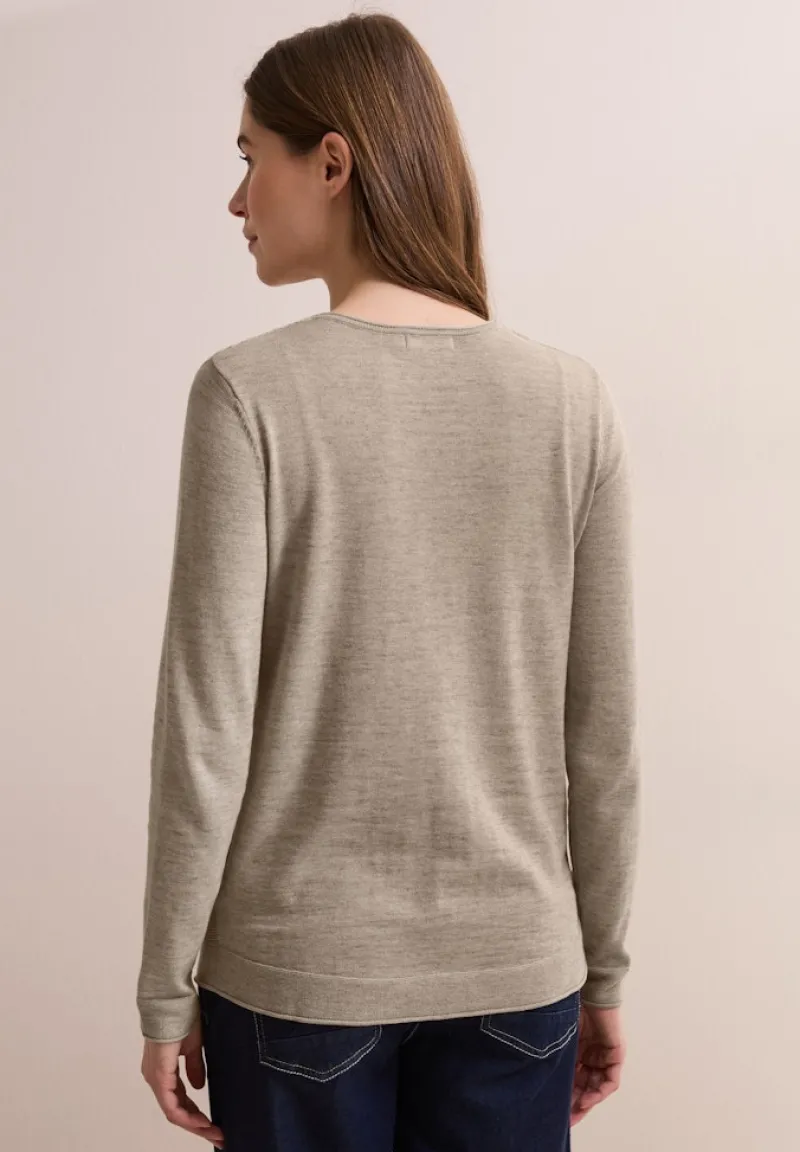 Cecil Pullover & Sweatshirts*Strukturpullover oak wood beige heather melange