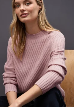 Street One Pullover & Sweatshirts*Strukturpullover powder pink mel.