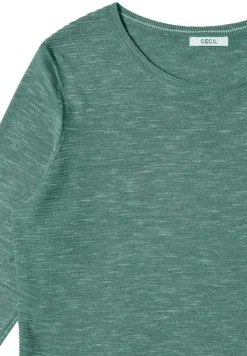 Cecil Pullover & Sweatshirts*Strukturpullover smoky green heather melange