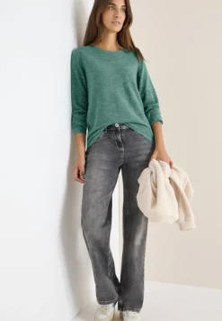 Cecil Pullover & Sweatshirts*Strukturpullover smoky green heather melange