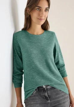 Cecil Pullover & Sweatshirts*Strukturpullover smoky green heather melange