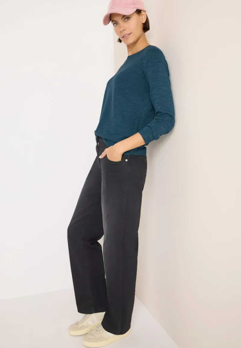 Cecil Pullover & Sweatshirts*Strukturpullover teal blue heather melange