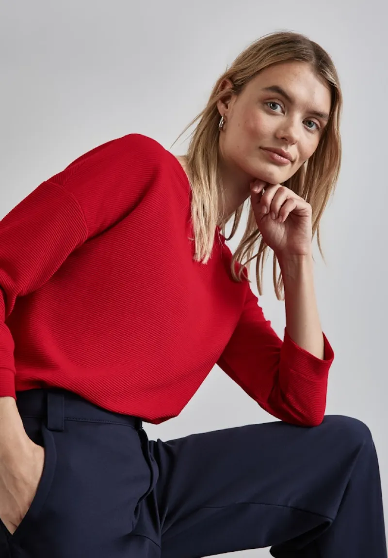 Street One Shirts*Strukturshirt autumn red