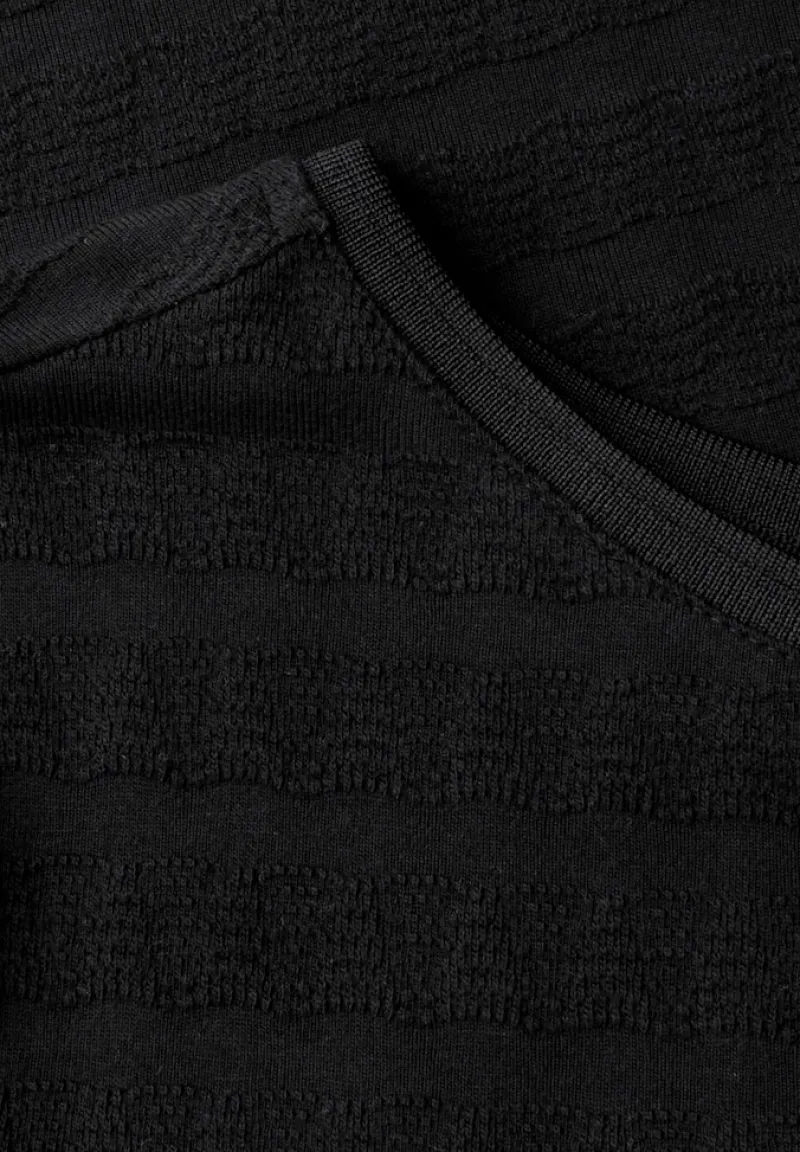 Street One Shirts*Strukturshirt Black