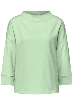 Street One Pullover & Sweatshirts*Strukturshirt gleam green mel.