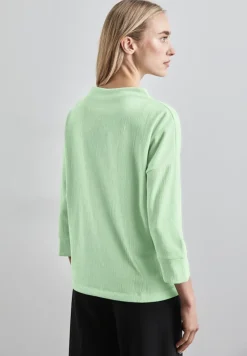 Street One Pullover & Sweatshirts*Strukturshirt gleam green mel.