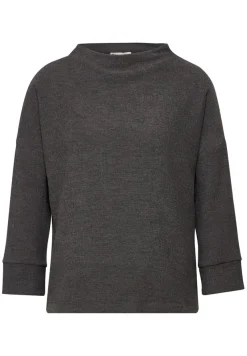 Street One Pullover & Sweatshirts*Strukturshirt gravel grey mel.