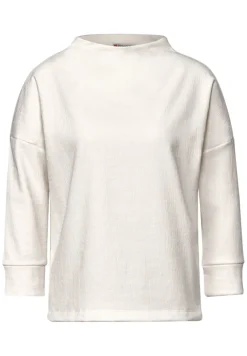 Street One Pullover & Sweatshirts*Strukturshirt lucid white