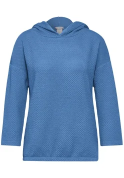 Street One Pullover & Sweatshirts*Strukturshirt mit Kapuze marina blue