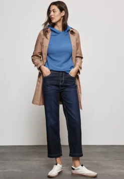 Street One Pullover & Sweatshirts*Strukturshirt mit Kapuze marina blue