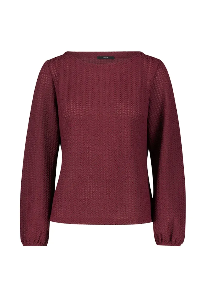 Zero Shirts*Strukturshirt mit Rundausschnitt mystic berry