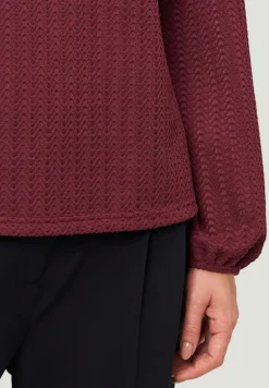 Zero Shirts*Strukturshirt mit Rundausschnitt mystic berry